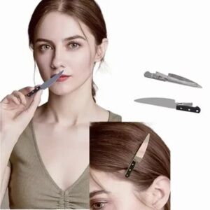 Knife Hair Clip Barrette Hairpin Costume Prop for Women and Girls NWT